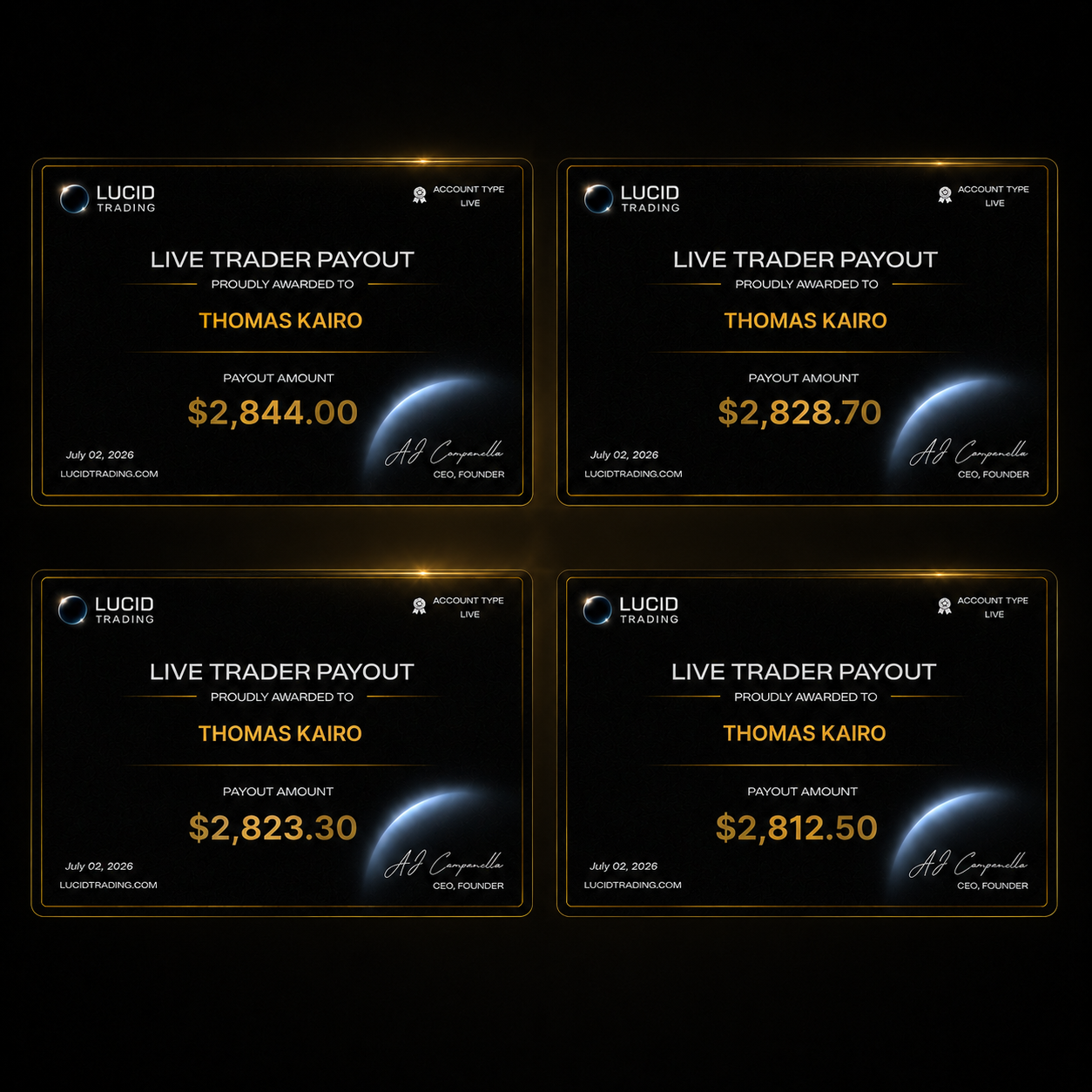 Certificat de payout
