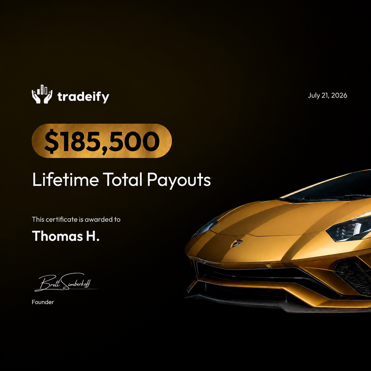 Certificat de payout